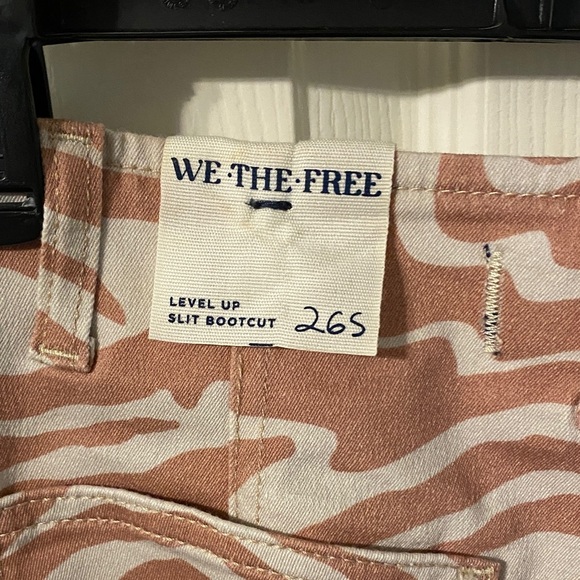 Free people We The Free Tan and White Bootcut Pants - Picture 3 of 12